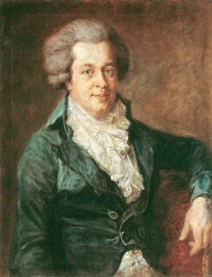 Моцарт Вольфганг Амадей, художник Йохан Георг Эдлингер, 1790 год