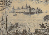 Шлиссельбургская крепость. Начало XVIII в. Рисунок В.М. Савкова